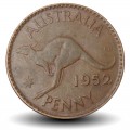 AUSTRALIE - PIECE de 1 Penny - George VI / Kangourou - (Melbourne) - 1952 – Km43 – JeromeCollection