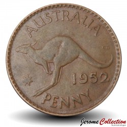 AUSTRALIE - PIECE de 1 Penny - George VI / Kangourou - (Melbourne) - 1952 – Km43 – JeromeCollection