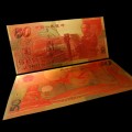 CHINE - Billet de 50 Yuan - 50e anniversaire de la République populaire - Doré - 2008 – china50 - 24k – JeromeCollection