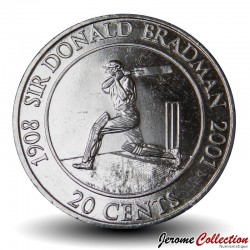 AUSTRALIE - PIECE de 20 Cents - Décès de Donald Bradman - 2001 – Km589 – JeromeCollection