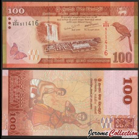SRI LANKA - Billet de 100 Roupies - Oiseau Babbler à bec orange - 12.08.2020 – P125g – JeromeCollection