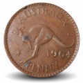 AUSTRALIE - PIECE de 1 Penny - Elizabeth II / Kangourou - (Melbourne) - 1964 – Km56 – JeromeCollection