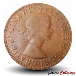 AUSTRALIE - PIECE de 1 Penny - Elizabeth II / Kangourou - (● Perth Mint) - 1963