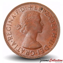 AUSTRALIE - PIECE de 1 Penny - Elizabeth II / Kangourou - (● Perth Mint) - 1962