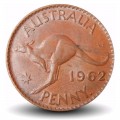 AUSTRALIE - PIECE de 1 Penny - Elizabeth II / Kangourou - (● Perth Mint) - 1962 – Km56 – JeromeCollection