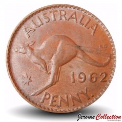 AUSTRALIE - PIECE de 1 Penny - Elizabeth II / Kangourou - (● Perth Mint) - 1962 – Km56 – JeromeCollection