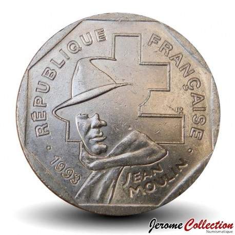 FRANCE - PIECE de 2 Francs - Jean Moulin - 1993 – Km1062 – JeromeCollection