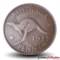 AUSTRALIE - PIECE de 1 Penny - George VI / Kangourou (● Perth Mint) - 1942 – Km36 – JeromeCollection