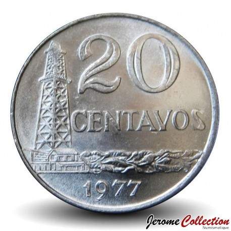 BRESIL - PIECE de 20 Centavos - Puits de pétrole - 1977