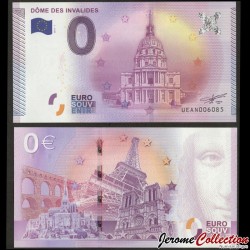 BILLET TOURISTIQUE - ZERO 0 EURO - FRANCE - DOME DES INVALIDES - UEAN - 2015-1