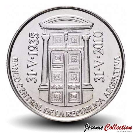 ARGENTINE - PIECE de 2 Pesos - Création de la banque centrale - 2010 – Km162 – JeromeCollection