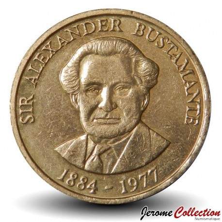 JAMAIQUE - PIECE de 1 Dollar - Sir Alexander Bustamante (Non magnétique) - 1991 – Km145 – JeromeCollection