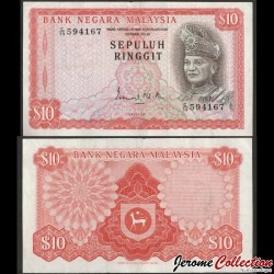 MALAISIE - Billet de 10 Ringgit - Roi Tuanku Abdul Rahman - 1972