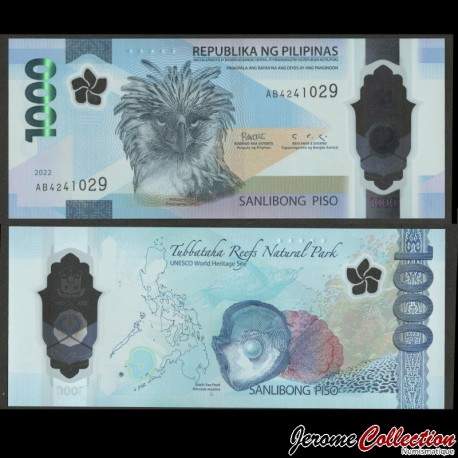 PHILIPPINES - Billet de 1000 Piso - Aigle des Philippines - Polymer - 2022 – P241a1 – JeromeCollection
