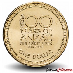 AUSTRALIE - PIECE de 1 Dollar - 100 ans de l'esprit ANZAC - 2017 – Km2636 – JeromeCollection