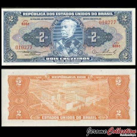 BRESIL - Billet de 2 Cruzeiros - Duque de Caxias - 1954 – P151a – JeromeCollection