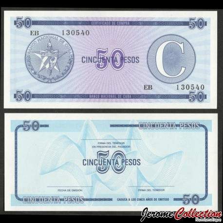 CUBA - Billet de 50 Pesos - C - 1985 – Pfx24 – JeromeCollection