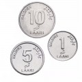 MALDIVES - SET / LOT de 3 PIÈCES - 1 5 10 Laari - 2012 – Km68 69 70 – JeromeCollection