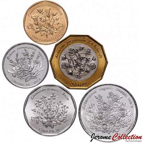 CAP-VERT - SET / LOT de 5 PIECES - 5 10 20 50 100 Escudos - 1994