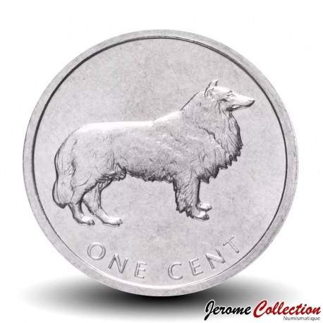 COOK (Iles) - PIECE de 1 CENT - Chien de race Colley - 2003 – JeromeCollection