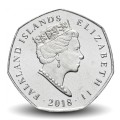 ILES MALOUINES / ILES FALKLAND - PIECE de 50 Pence - Gorfou sauteur - 2018 – Km197 – JeromeCollection