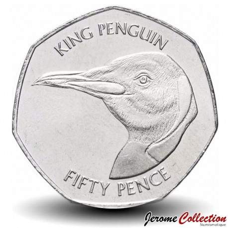 ILES MALOUINES / ILES FALKLAND - PIECE de 50 Pence - Le Manchot royal - 2018 – Km195 – JeromeCollection