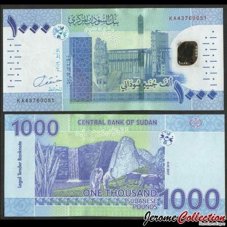 SOUDAN - Billet de 1000 Livres Soudanaise - 2019 – P81a – JeromeCollection
