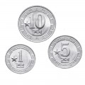 COREE DU NORD - SET / LOT de 3 PIECES de 1 5 10 CHON - Version ETOILE - 1959 1974 – Km9 10 11 – JeromeCollection