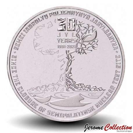 KAZAKHSTAN - PIECE de 100 Tenge - Fermeture du site d'essais nucléaires de Semipalatinsk - 2021 – Km530 –