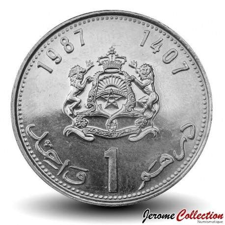 MAROC - PIECE de 1 Dirham - Hassan II - 1987 – Y88 – JeromeCollection