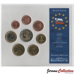 SLOVENIE - SET / LOT de 8 PIECES de 1 2 5 10 20 50 Centimes - 1 2 Euros (Blister) - 2007