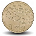 NÉPAL - PIECE de 1 Roupie - Himalaya / Carte du Népal - 2020 – N325218 – JeromeCollection