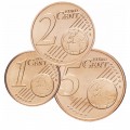 IRLANDE - SET / LOT de 3 PIECES de 1 2 5 Cents - Harpe celtique - 2002 – Km32 33 34 – JeromeCollection