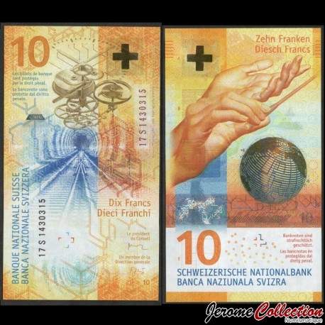 SUISSE - Billet de 10 Francs - 2017 – P75e – JeromeCollection