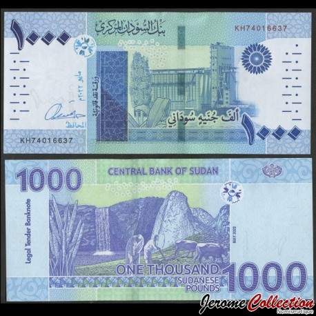 SOUDAN - Billet de 1000 Livres Soudanaise - 05.2022 – P81b – JeromeCollection