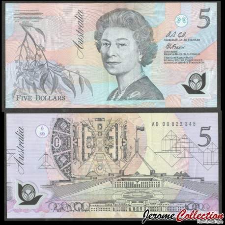 AUSTRALIE - Billet de 5 Dollars - Elizabeth II - Polymer - 1992 – P50a1 – JeromeCollection