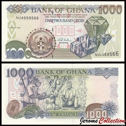 GHANA - Billet de 1000 Cedis - Diamants - 04.08.2003