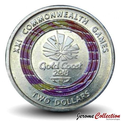 AUSTRALIE - PIECE de 2 Dollars - XXIème jeux du Commonwealth, emblème - Gold Coast - 2018 – KM3531 – JeromeCollection