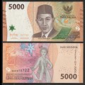 INDONESIE - Billet de 5000 Rupiah - Dr. Idham Chalid - 2022 – P164a – JeromeCollection