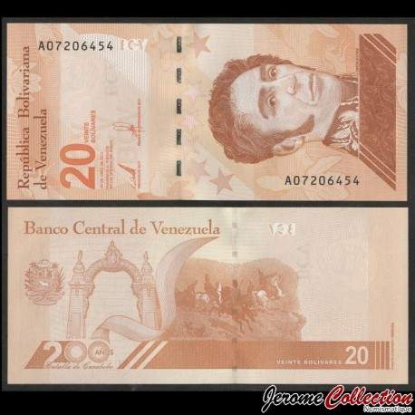 VENEZUELA - Billet de 20 Bolivares Digitales - 200 ans de la Bataille de Carabobo - 29.04.2021 – P117 – JeromeCollection