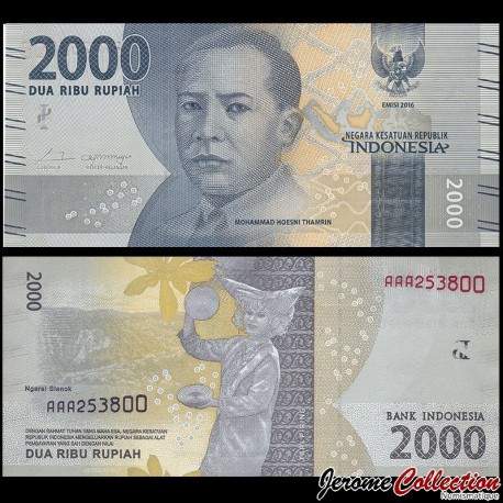 INDONESIE - Billet de 2000 Rupiah - 2016 – JeromeCollection