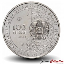 KAZAKHSTAN - PIECE de 100 Tenge - Anes sauvages Kulan - 2021
