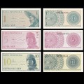 INDONESIE - SET / LOT de 3 Billets de 1 5 10 Sen - 1964 – P90 91 92 – JeromeCollection