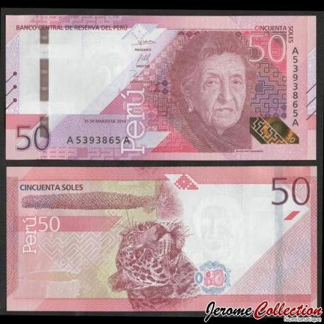 PEROU - Billet de 50 Soles - María Rostworowski / Jaguar - 2019 / 2021 – P198 – JeromeCollection