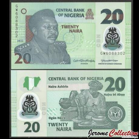 NIGERIA - Billet de 20 Naira - Polymer - 2022 – P34r – JeromeCollection