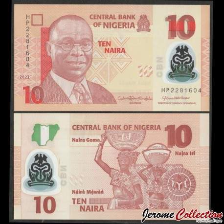 NIGERIA - Billet de 10 Naira - Joueurs de tambours - 2022 – P39m – JeromeCollection
