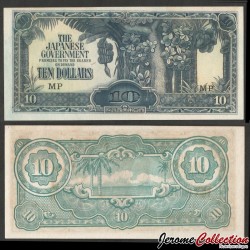MALAISIE (Gouvernement Japonais) - Billet de 10 Dollars - Cocotiers - 1942 / 1945