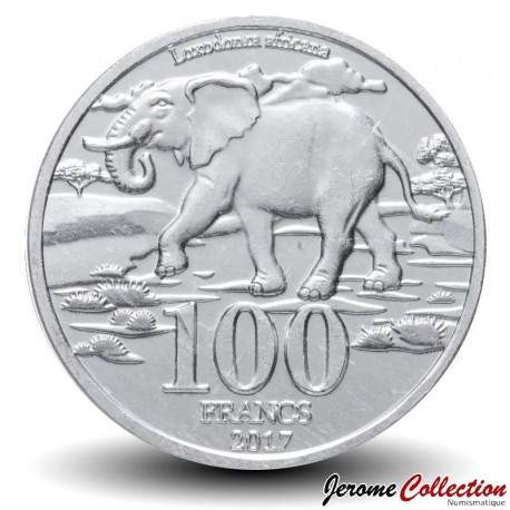 KATANGA - PIECE de 100 Francs - Eléphant - 2017 – N139600 – JeromeCollection