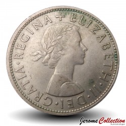 ROYAUME UNI - PIECE de ½ Couronne - Elizabeth II - Armoiries du Royaume-Uni - 1962