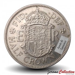 ROYAUME UNI - PIECE de ½ Couronne - Elizabeth II - Armoiries du Royaume-Uni - 1962 – Km907 – JeromeCollection